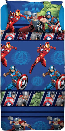 Completo lenzuola avengers singolo 100% cotone – Disney