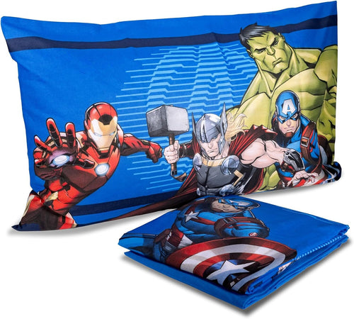 Completo lenzuola avengers singolo 100% cotone – Disney