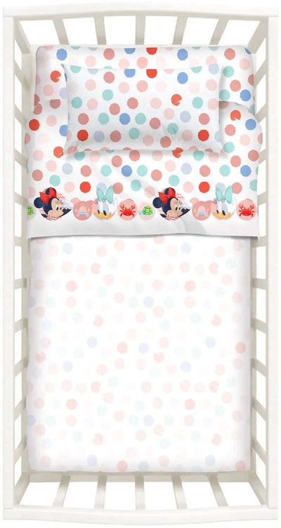 Completo lenzuola baby minnie per culla 100% cotone - Caleffi