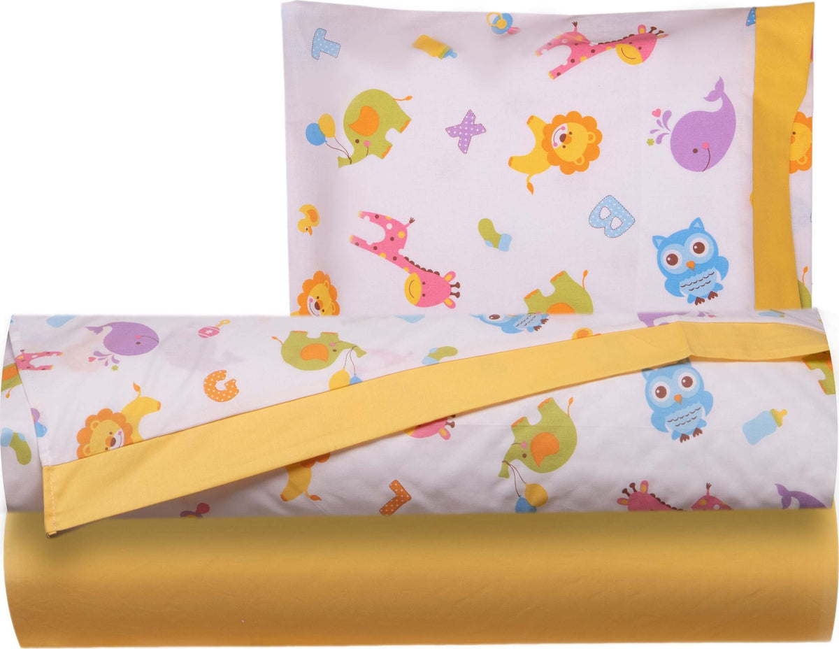 Set Di Lenzuola Per Bambini Completo - 4 Pezzi In Microfibra - Lenzuolo Con Angoli Elasticizzati - Divertenti E Colorati - 2