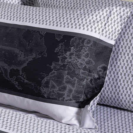 Alviero Martini Geo Night Lenzuola in Raso di cotone Matrimoniale 1015748 2602S20