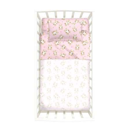 Caleffi Kids Completo Lenzuola In Cotone Orsacchiotti Baby 2505S30