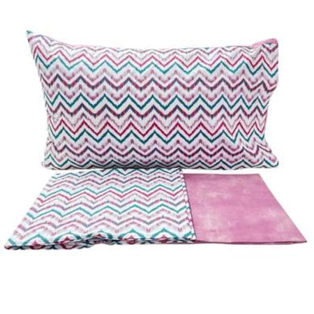 Completo Lenzuola Casa Giulia Chevron Singolo Percalle di Cotone