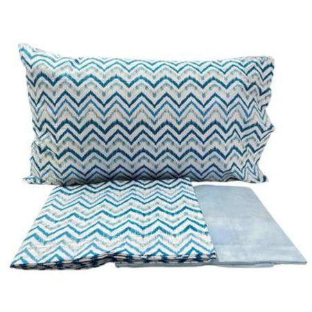Completo Lenzuola Casa Giulia Chevron Singolo Percalle di Cotone