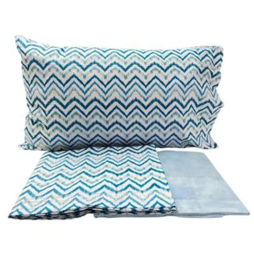 Completo Lenzuola Casa Giulia Chevron Singolo Percalle di Cotone