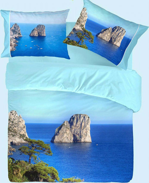 Completo-Lenzuola-Copriletto-Matrimoniale-Pierre-Cardin-in-Stampa-Digitale-4D-Capri