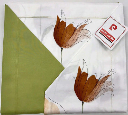 Completo-Lenzuola-Matrimoniale-4-Federe-Pierre-Cardin-in-Puro-Cotone-Calla