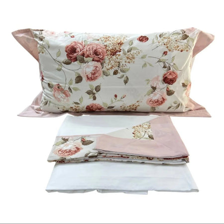 Completo Lenzuola Matrimoniale Alexander Tuscany Home Rose – 100% Cotone