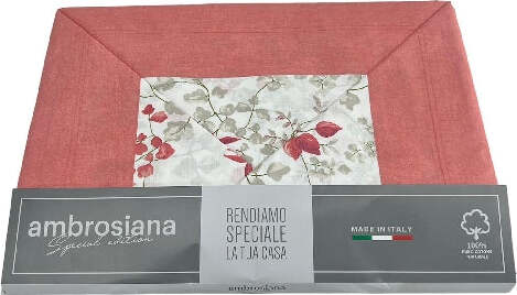 Completo lenzuola matrimoniale Ambrosiana art.Dora colore corallo sopra 240x290 sotto 180x200 h.25 e 2 federe 100% cotone Casa e cucina/Tessili per la casa/Biancheria da letto/Lenzuola e federe/Set di lenzuola e federe Biancheria Arredo Home - Nola, Commerciovirtuoso.it
