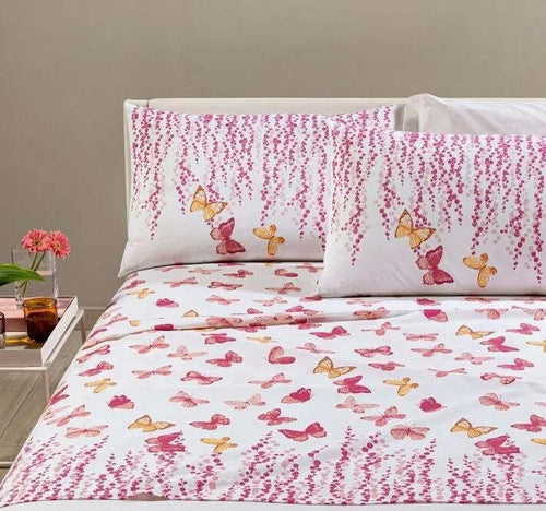 Completo-lenzuola-matrimoniale-Caleffi-art.Kimberly-colore-corallo-lenzuolo-superiore-cm-240x280-lenzuolo-sotto-180x200-con-angoli-cm-25-due-federe-cm-50x80-100%-cotone