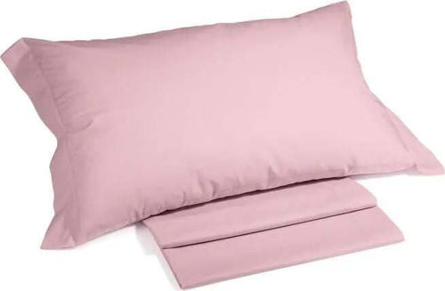 Completo-lenzuola-matrimoniale-Caleffi-tinta-unita-colore-rosa