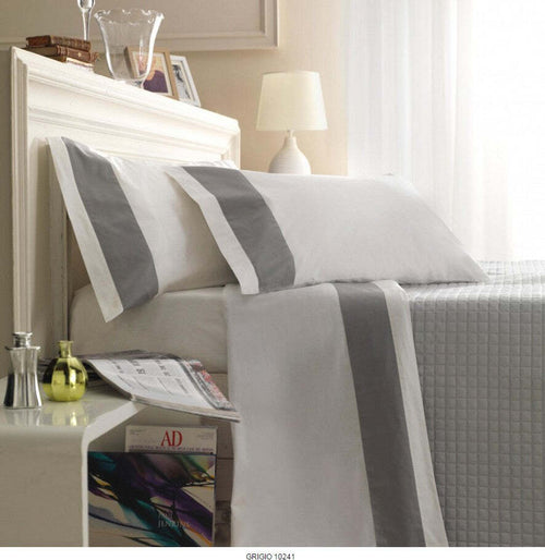 Completo Lenzuola Matrimoniale Cotone Con Balze in Raso Cavalieri Linea Valli 100% Cotone Vari Colori Grigio - Arancio - Tortora - Grigio Perla - Verde - Corda Casa e cucina/Tessili per la casa/Biancheria da letto/Lenzuola e federe/Set di lenzuola e federe La Bottega del Risparmio - Bari, Commerciovirtuoso.it