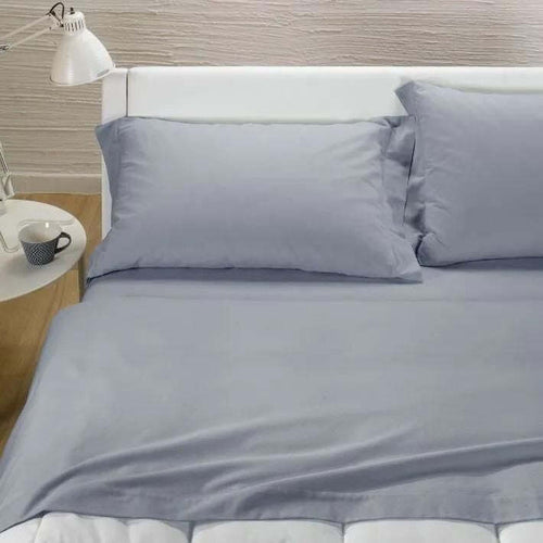 Completo-lenzuola-matrimoniale-flanella-colore-grigio