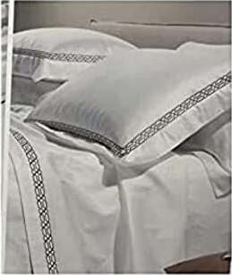 Completo Lenzuola Matrimoniale in Raso di Puro Cotone con Ricamo Art. Luxor - Tortora, 2 Piazze Casa e cucina/Tessili per la casa/Biancheria da letto/Lenzuola e federe/Set di lenzuola e federe Biancheria Arredo Home - Nola, Commerciovirtuoso.it