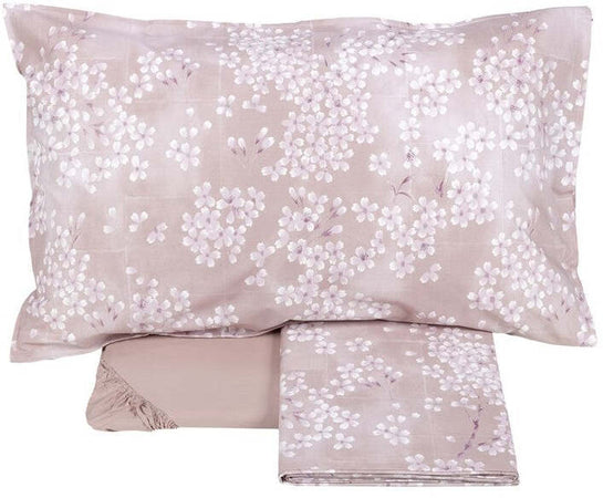 Completo lenzuola matrimoniale Kimono in percalle di puro cotone -  Fazzini