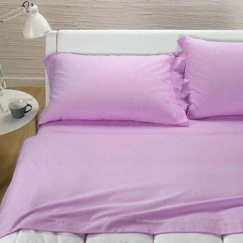 Completo-lenzuola-matrimoniale-tinta-unita-flanella-di-cotone-colore-orchidea