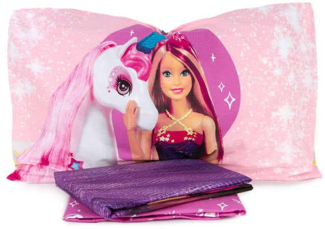 Completo lenzuola singolo barbie 100% cotone