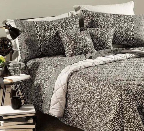 Completo-lenzuola-singolo-Caleffi-art.Leopard-colore-grigio