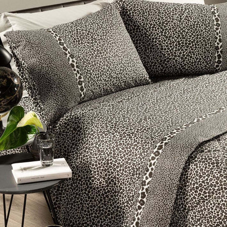 Completo-lenzuola-singolo-Caleffi-art.Leopard-colore-grigio