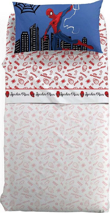 Completo-lenzuola-Spiderman-Amazing-Caleffi-in-cotone