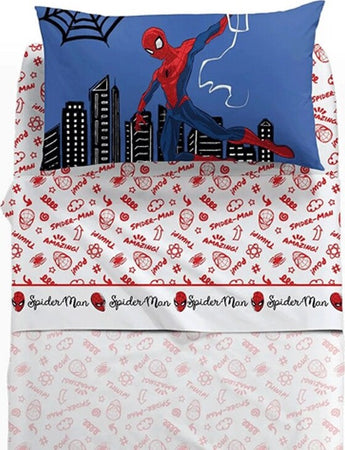Completo-lenzuola-Spiderman-Amazing-Caleffi-in-cotone