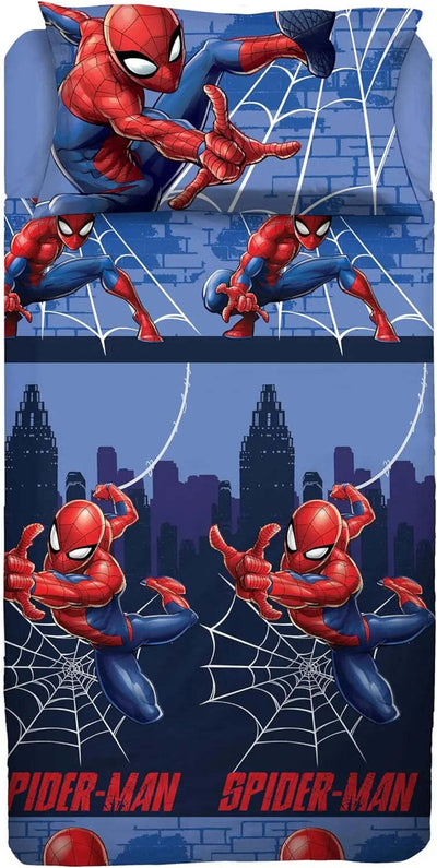 Completo lenzuola spiderman singolo 100% cotone – Disney