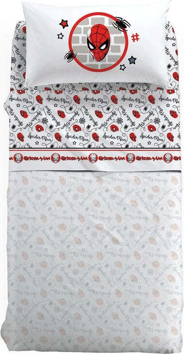 Completo-lenzuola-Spiderman-Wall-Caleffi-in-cotone
