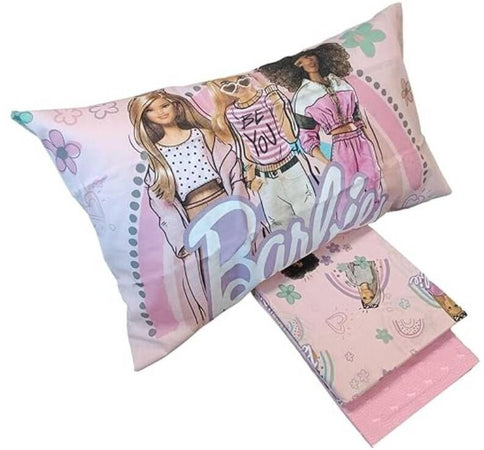 Completo lenzuolo singolo barbie 100% cotone stampa digitale