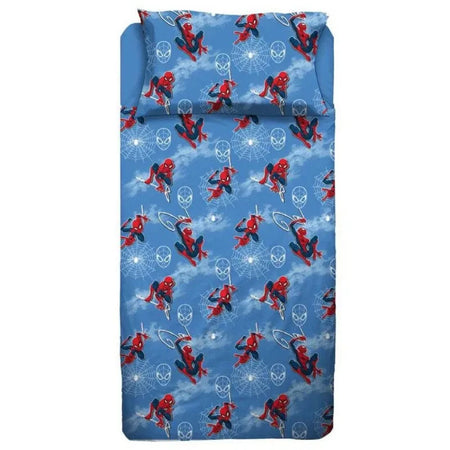 Completo lenzuola spider man singolo 100% cotone