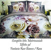 COMPLETO LETTO 3D LENZUOLA MATRIMONIALE SOTTO SOPRA COPRICUSCINI ROSE COLORATE Casa e cucina/Tessili per la casa/Biancheria da letto/Lenzuola e federe/Set di lenzuola e federe Trade Shop italia - Napoli, Commerciovirtuoso.it