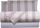 Completo Letto Con Lenzuola E Federe Stampa Fantasia a Righe in 100% Cotone Made in Italy Righe Tortora Casa e cucina/Tessili per la casa/Biancheria da letto/Lenzuola e federe/Set di lenzuola e federe Smartdecohome - Sesto San Giovanni, Commerciovirtuoso.it
