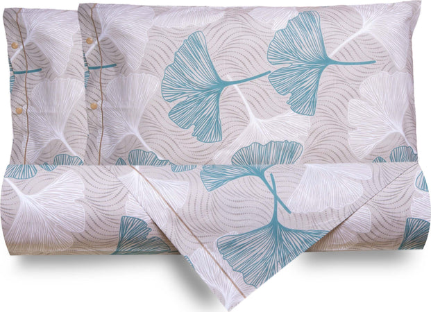 Completo letto Copripiumino + Federe Fantasia Beige e Azzurro 100% Cotone Made In Italy Ginkgo Azzurro Casa e cucina/Tessili per la casa/Biancheria da letto/Copripiumini e set da letto/Copripiumini Smartdecohome - Sesto San Giovanni, Commerciovirtuoso.it