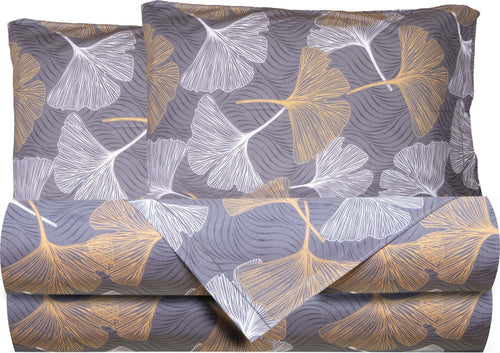 Completo Letto Fantasia Lenzuola + Federe Letto Stampa Fiori 100% Cotone Made In Italy Ginkgo Oro Casa e cucina/Tessili per la casa/Biancheria da letto/Lenzuola e federe/Set di lenzuola e federe Smartdecohome - Sesto San Giovanni, Commerciovirtuoso.it