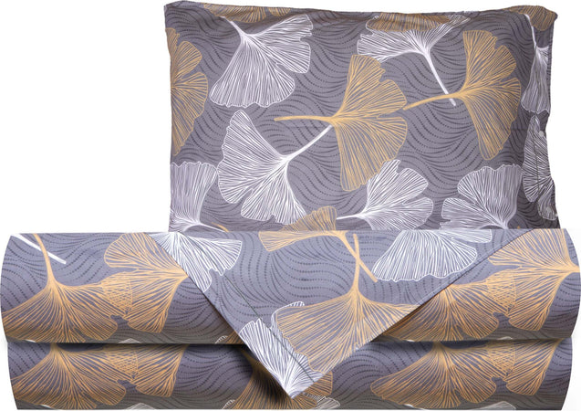Completo Letto Fantasia Lenzuola + Federe Letto Stampa Fiori 100% Cotone Made In Italy Ginkgo Oro Casa e cucina/Tessili per la casa/Biancheria da letto/Lenzuola e federe/Set di lenzuola e federe Smartdecohome - Sesto San Giovanni, Commerciovirtuoso.it