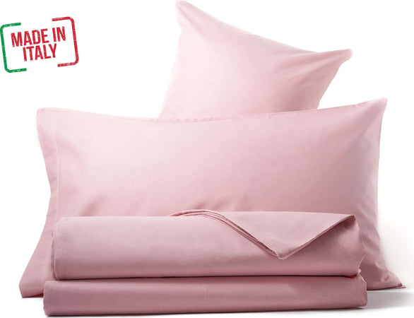 Completo Letto in 100% Cotone Organico Cipria Made in italy Traspirante e Confortevole Casa e cucina/Tessili per la casa/Biancheria da letto/Lenzuola e federe/Set di lenzuola e federe Smartdecohome - Sesto San Giovanni, Commerciovirtuoso.it