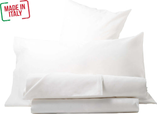 Completo Letto in puro Cotone Organico Latte/Bianco Made in italy Traspirante e Confortevole Casa e cucina/Tessili per la casa/Biancheria da letto/Lenzuola e federe/Set di lenzuola e federe Smartdecohome - Sesto San Giovanni, Commerciovirtuoso.it