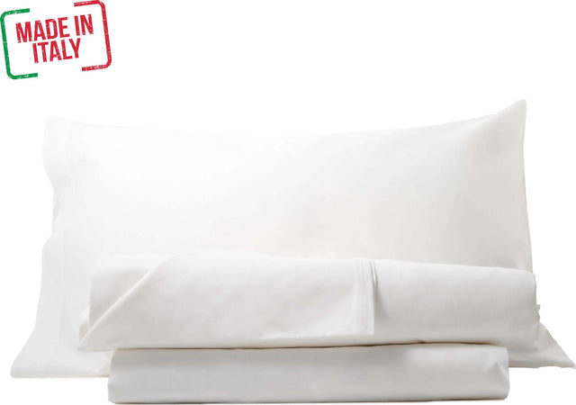 Completo Letto in puro Cotone Organico Latte/Bianco Made in italy Traspirante e Confortevole Casa e cucina/Tessili per la casa/Biancheria da letto/Lenzuola e federe/Set di lenzuola e federe Smartdecohome - Sesto San Giovanni, Commerciovirtuoso.it