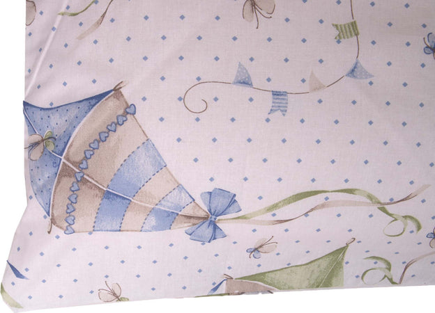 Completo Letto Lenzuola 100% Cotone Made In Italy Aquiloni Azzurro Casa e cucina/Tessili per la casa/Biancheria da letto/Lenzuola e federe/Set di lenzuola e federe Smartdecohome - Sesto San Giovanni, Commerciovirtuoso.it