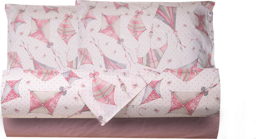 Completo Letto Lenzuola 100% Cotone Made In Italy Aquiloni Rosa Casa e cucina/Tessili per la casa/Biancheria da letto/Lenzuola e federe/Set di lenzuola e federe Smartdecohome - Sesto San Giovanni, Commerciovirtuoso.it