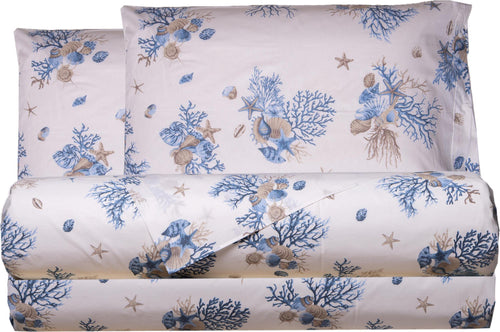 Completo-letto-lenzuola-100%-cotone-made-in-italy-CORALLI-AZZURRO