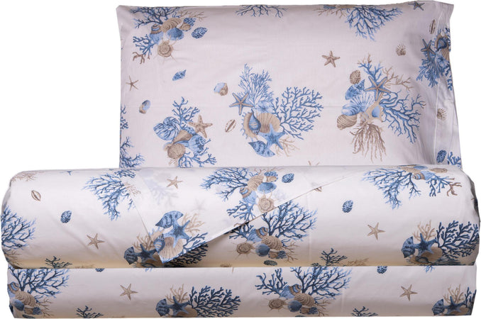 Completo-letto-lenzuola-100%-cotone-made-in-italy-CORALLI-AZZURRO