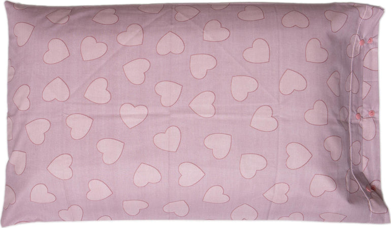 Completo-letto-lenzuola-100%-cotone-made-in-italy-CUORI-ROSA