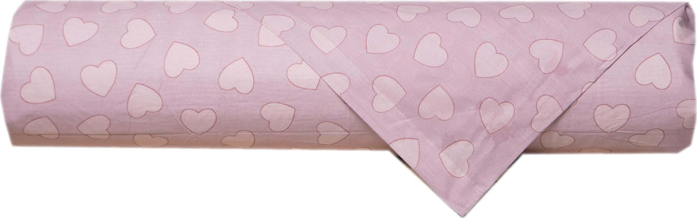 Completo-letto-lenzuola-100%-cotone-made-in-italy-CUORI-ROSA