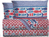 Completo-letto-lenzuola-100%-cotone-made-in-italy-PESCI-MULTICOLOR