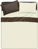 Completo Letto Lenzuola Bicolor in 100% Cotone Made in Italy Beige/ Cacao Casa e cucina/Tessili per la casa/Biancheria da letto/Lenzuola e federe/Lenzuola Novilunio - Sesto San Giovanni, Commerciovirtuoso.it
