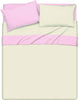 Completo Letto Lenzuola Bicolor In 100% Cotone Made In Italy Beige/rosa Casa e cucina/Tessili per la casa/Biancheria da letto/Lenzuola e federe/Lenzuola Novilunio - Sesto San Giovanni, Commerciovirtuoso.it