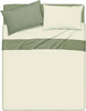 Completo Letto Lenzuola Bicolor In 100% Cotone Made In Italy Beige/salvia Casa e cucina/Tessili per la casa/Biancheria da letto/Lenzuola e federe/Lenzuola Novilunio - Sesto San Giovanni, Commerciovirtuoso.it