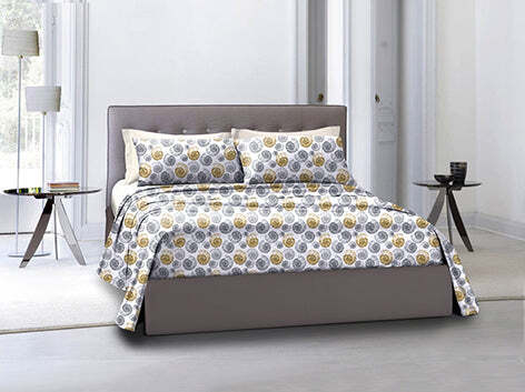 Completo-letto-lenzuola-federe-bifaccia-double-face-stampa-digitale-in-cotone-made-in-italy-CONCHIGLIETTE/BIANCO