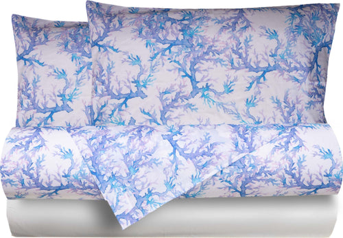 Completo Letto Lenzuola Federe Bifaccia Double Face Stampa Digitale In Cotone Made In Italy Coralli Acquerello Bianco Casa e cucina/Tessili per la casa/Biancheria da letto/Lenzuola e federe/Lenzuola Novilunio - Sesto San Giovanni, Commerciovirtuoso.it