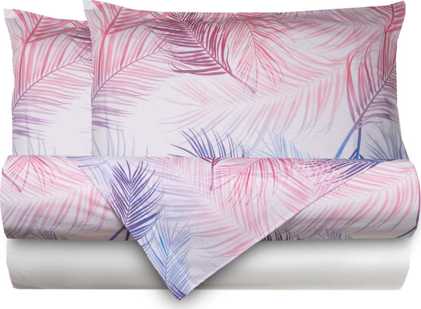 Completo Letto Lenzuola Federe Bifaccia Double Face Stampa Digitale In Cotone Made In Italy Felci Multicolor Casa e cucina/Tessili per la casa/Biancheria da letto/Lenzuola e federe/Lenzuola Novilunio - Sesto San Giovanni, Commerciovirtuoso.it